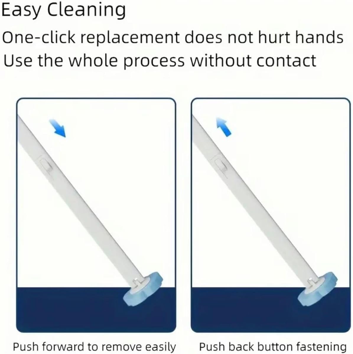 Toilet Brush Set with 6 Replacement Sponge Heads, with detergent, Disposable Wall-mounted toilet cleaning system with 6/18/32 Heads